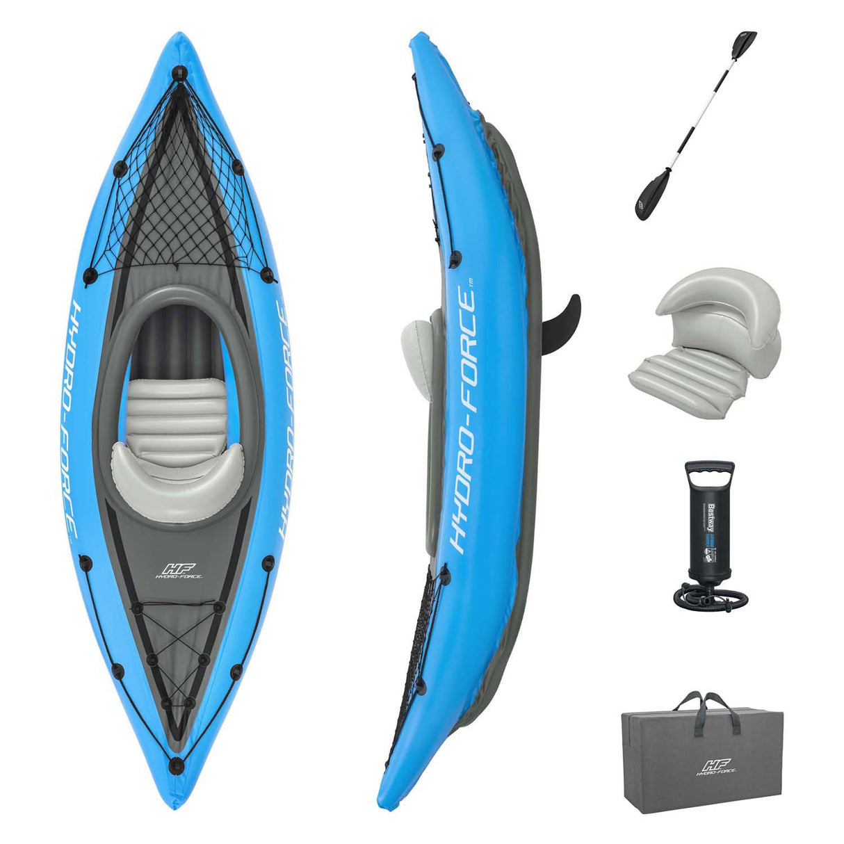 Bestway hydro force kajak cove champion x1 sæt oppustelig