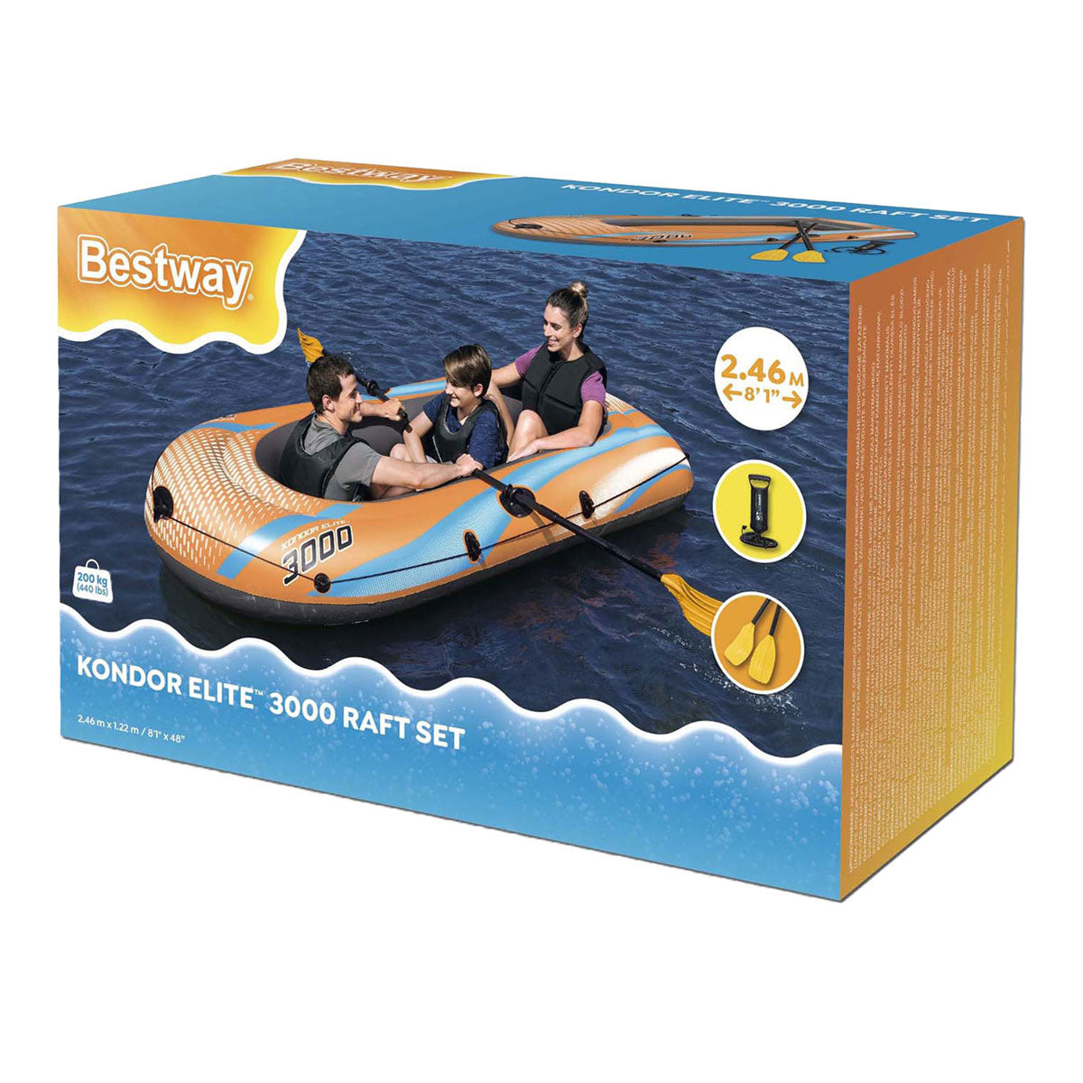 Bestway båd kondor elite 3000 sæt oppustelig