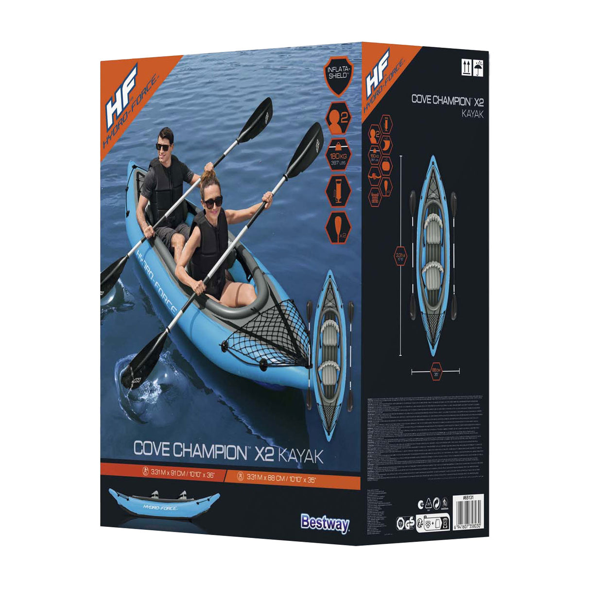 Bestway hydro force kajak cove champion x2 sæt