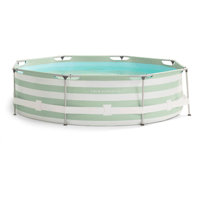 Swim essentials luksus grønstribet swimmingpool rund