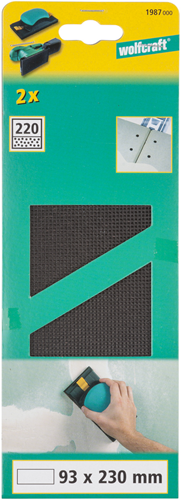 Wolfcraft gitter | sc | k220 | 93 x 230 mm | 2 stk - 1987000