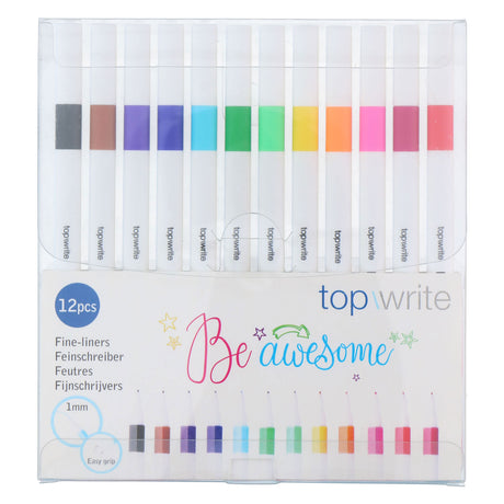 Fineliners farve, 12 stk.