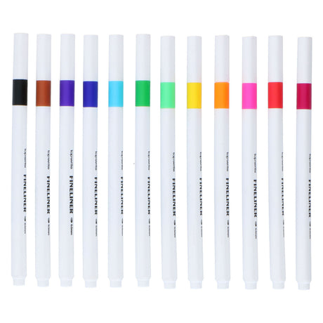 Fineliners farve, 12 stk.