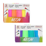 Akrylmaling neon, 4 stk.