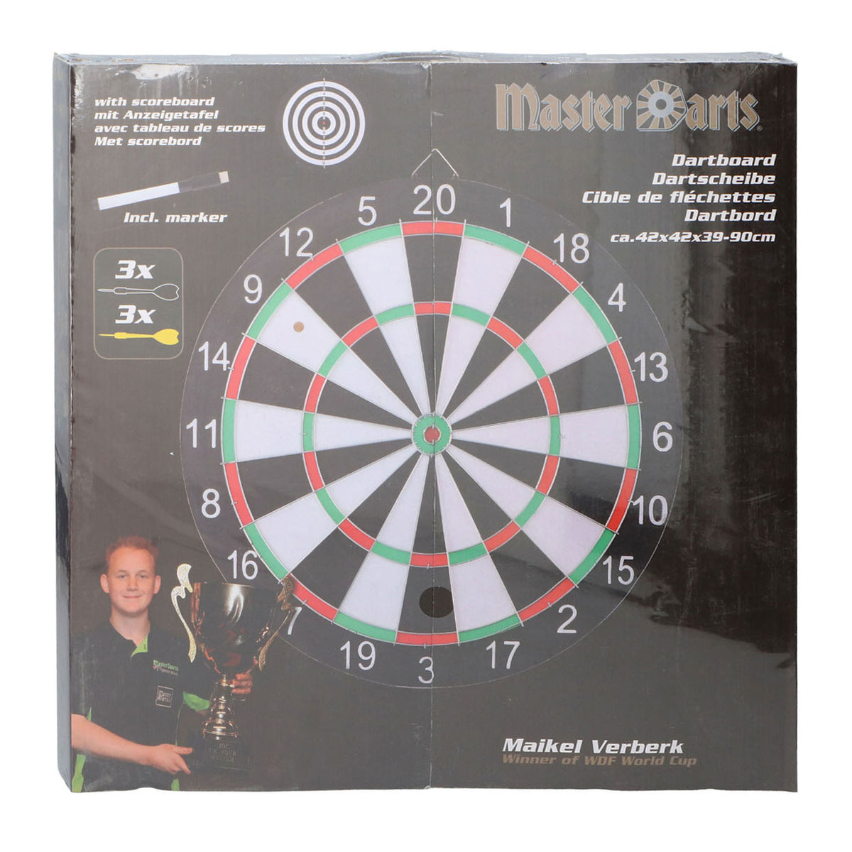 Master dart dartskive sæt med resultattavle