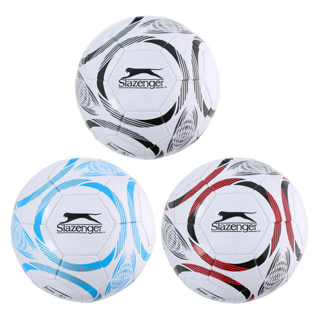 Umærket sans marque slazenger fodbold størrelse 5 - fodbold størrelse 5 til træning og kampe - fodbold til udendørs og sportsbaner - assorterede farver sort, blå eller rød - standard fodbold størrelse