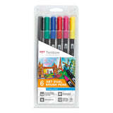 Tombow • pensel pen abt dobbelt pensel pen sæt primære farver 6 stk