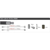 Bremsekabel sæt universal 2015009 sort 8-delt