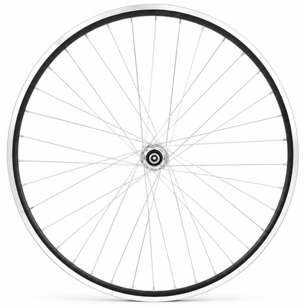 Achterwiel 28'' aluminium zac 2000 zwart geslepen velg - freewheel - vaste as