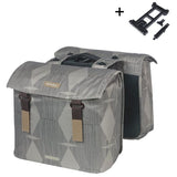 Basil dobbelt cykeltaske elegance mik 40 - 49 liter - chateau taupe