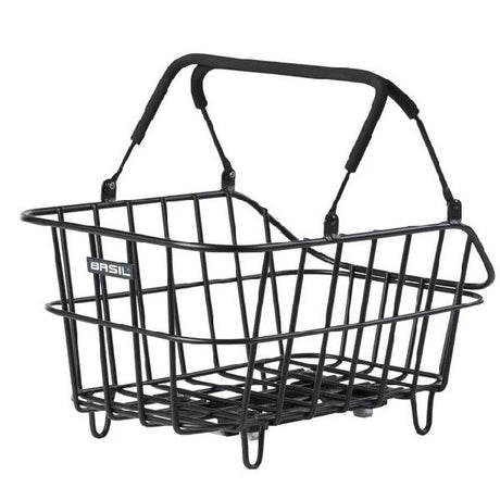 Basil cykelkurv cento alu med målmontering 14 liter 39 x 24 x 15 - sort