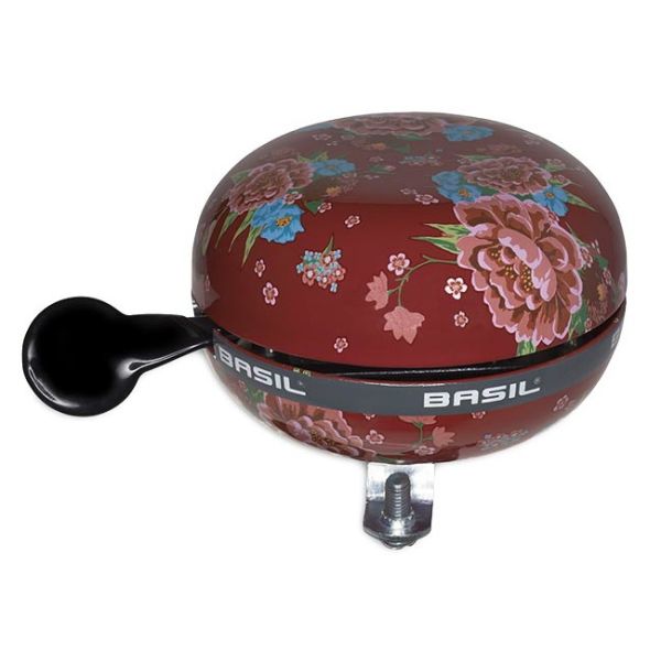 Basil Bloom - Bicycle Bell - 80 mm - Rød med blomster