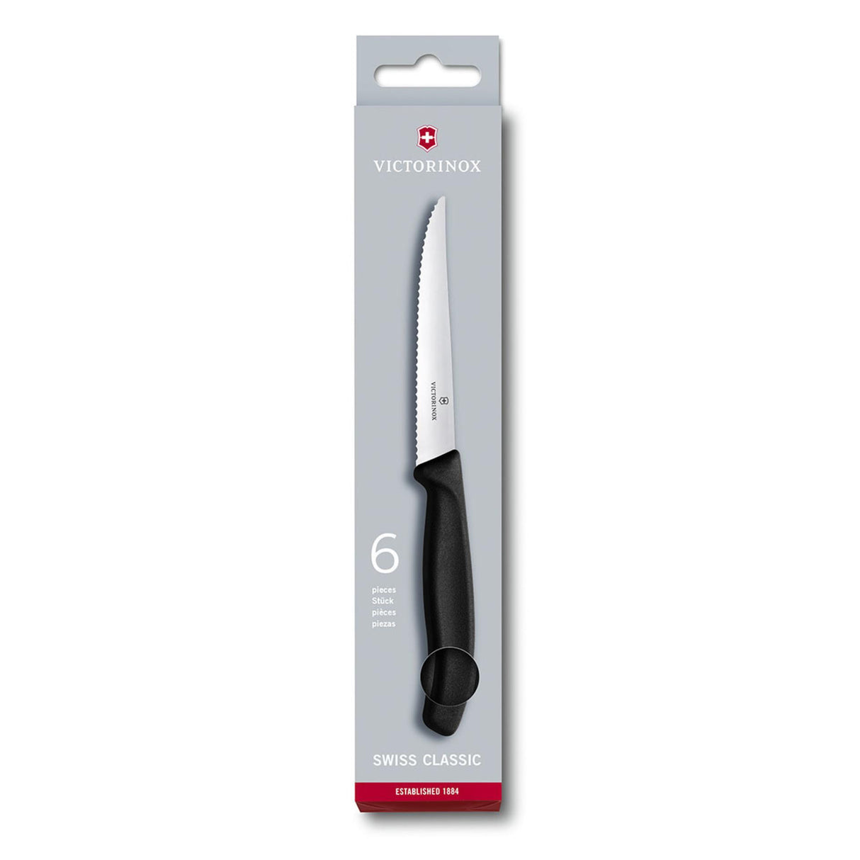 Victorinox bøfknive sorte 6 stk