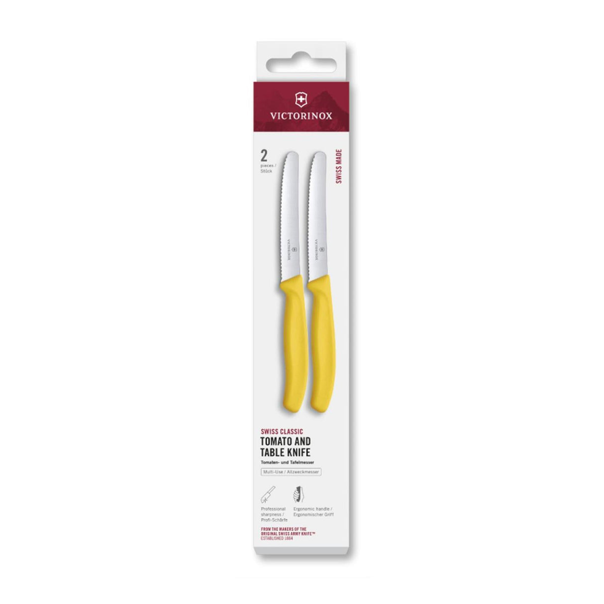 Victorinox tomatkniv 2 stk gul savtakket