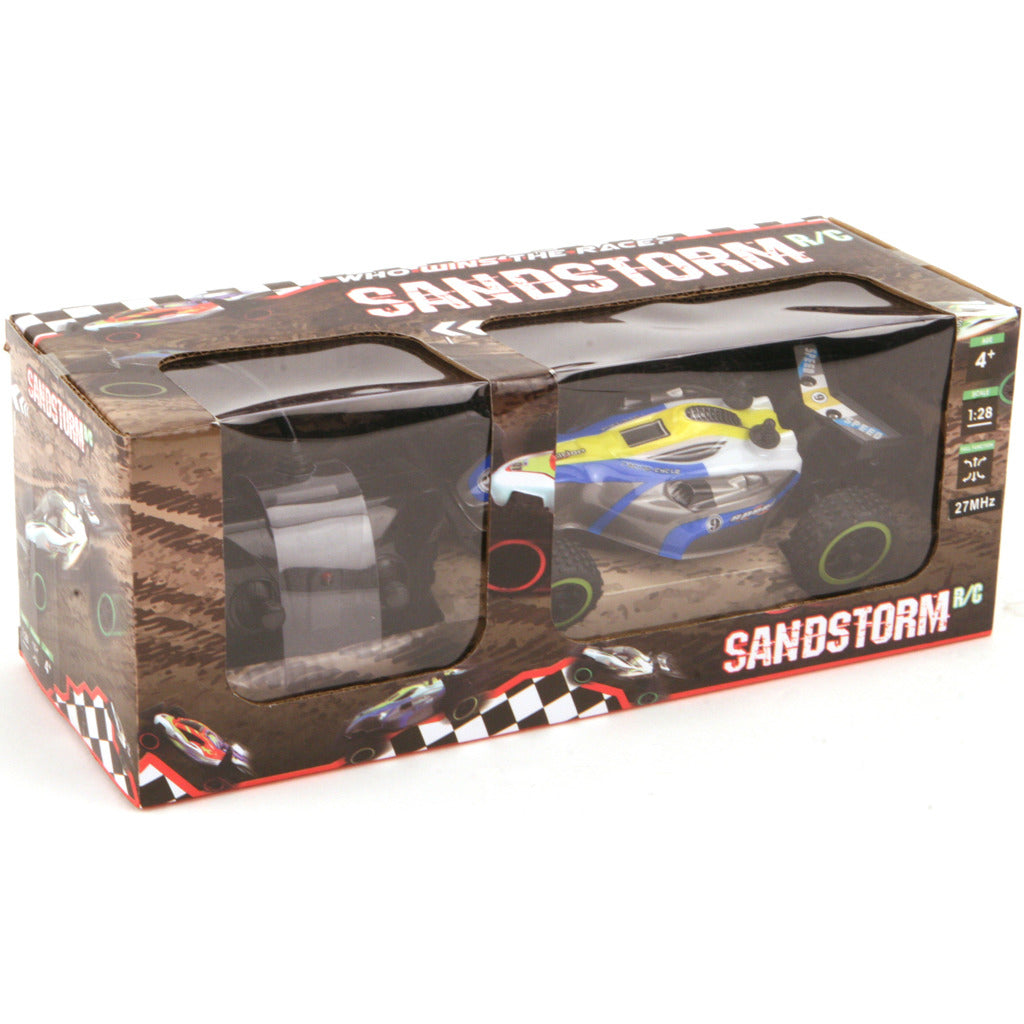 Grundlæggende sandstorm 2-kanals 4-hjulstræk rc buggy 1:18