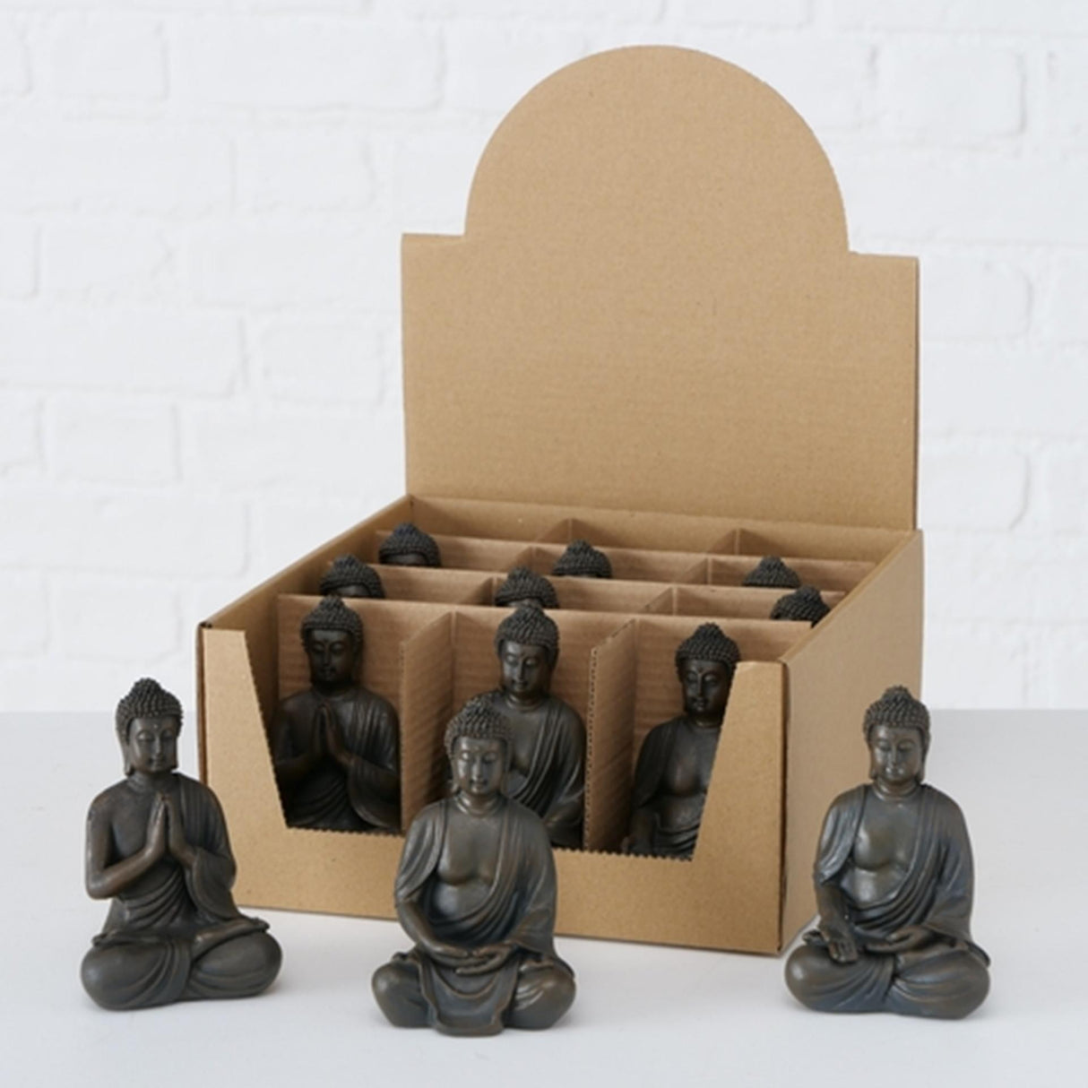 Boltze home Buddha statue h10cm syntetisk harpiks