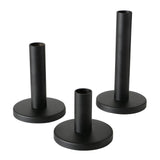 Boltze home lysestagesæt malko 3-delt metal rund ã˜9xh16cm sort