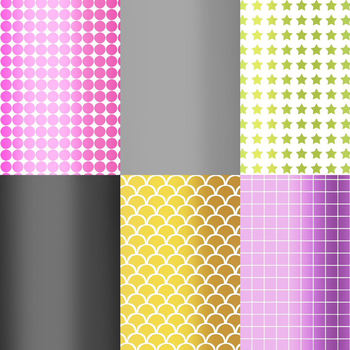 Cricut • premium vinylmosaik permanente 30,5x122 cm metalliske former