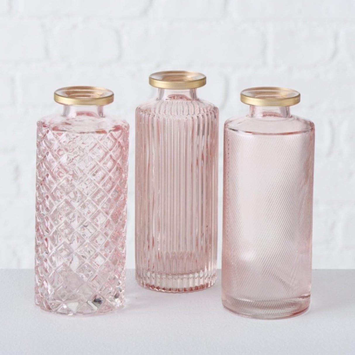 Boltze home vase elsker h13cm pink