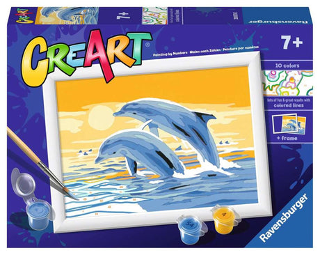 Ravensburger Creart Maleri ved nummer - Munter delfiner