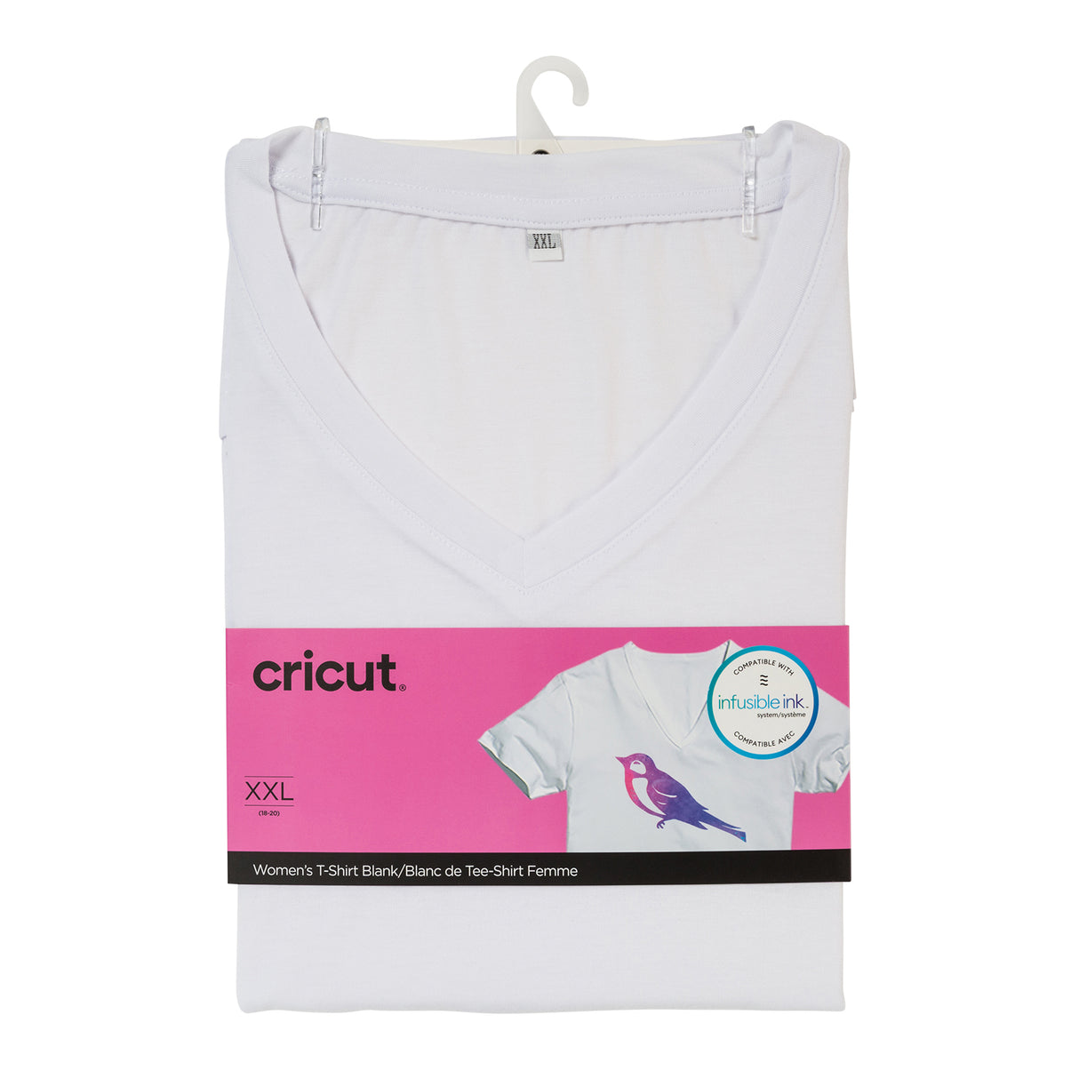 Cricut • dame t-shirt v-hals str. xxl