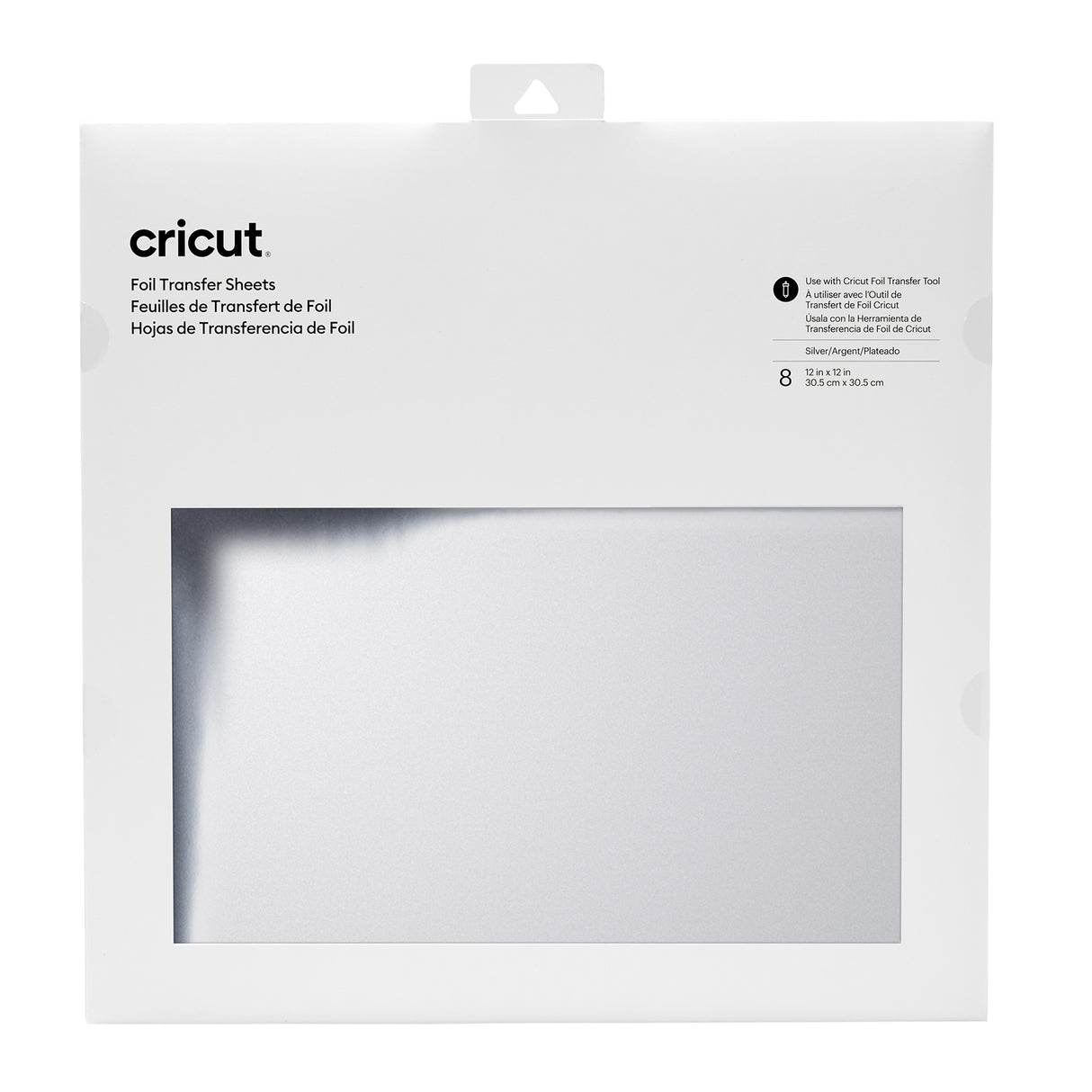 Cricut • transferfolieark 30x30cm 8 ark sølv