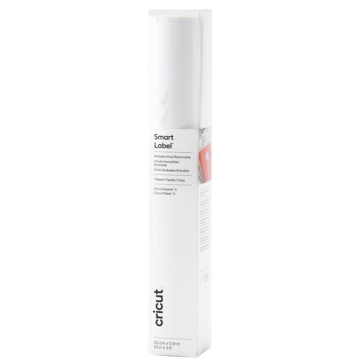 Cricut • smart label aftagelig skrivbar vinyl 91x33cm hvid