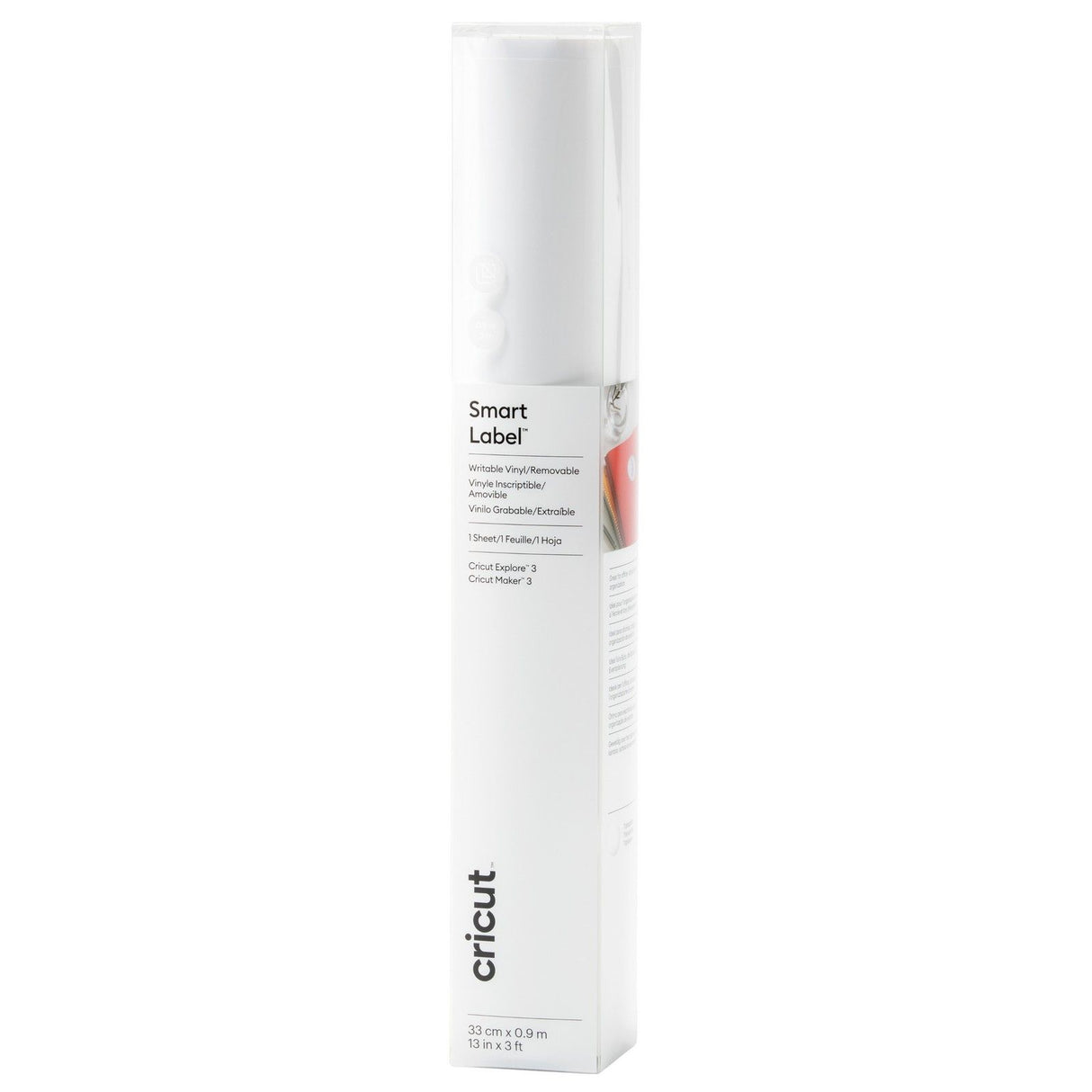 Cricut • smart label aftagelig skrivbar vinyl 91x33cm gennemsigtig