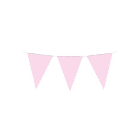 Paperdreams party vlag - baby roze 10 meter pe polyetheen