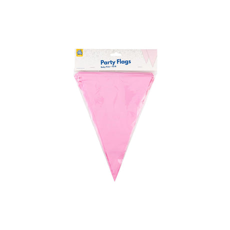 Paperdreams party vlag - baby roze 10 meter pe polyetheen