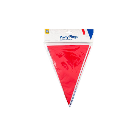 Paperdreams party vlag - rood wit blauw 10 meter pe polyetheen