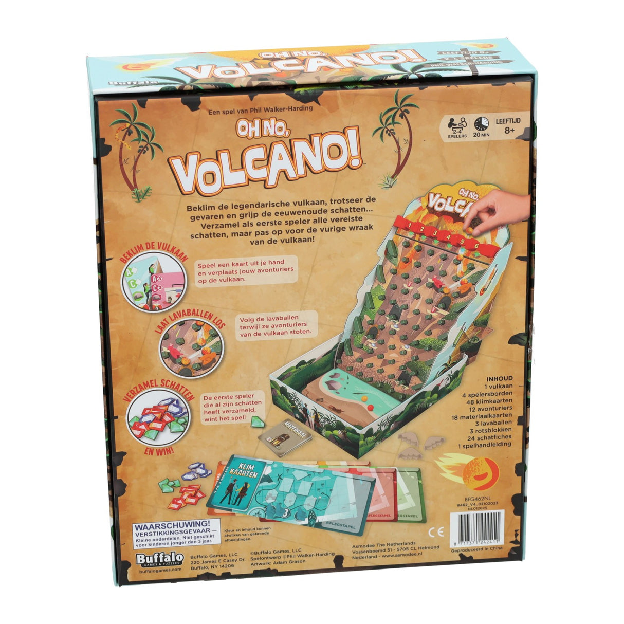 Asmodee åh nej vulkankortspil - 2-4 spillere