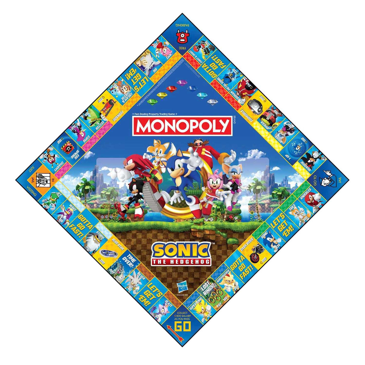 Vindertræk monopol - brætspil - sonic - engelsk