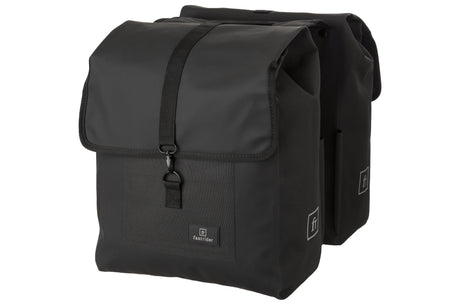 Fastrider jaxx dubbele fietstas trend waterdicht - zwart - 28l per tas