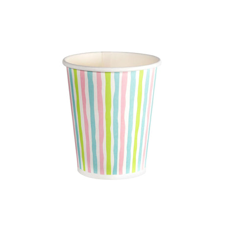 Duni papirkopper striber multi 24cl pakke med 10 stk