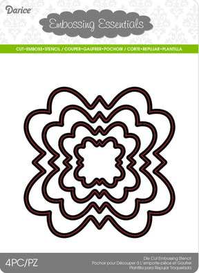 Darice • udstanset stencil floal 103x103mm