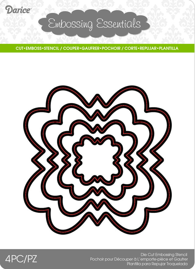 Darice • udstanset stencil floal 103x103mm