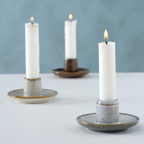 Boltze home lysestage h6cm dia 9cm porcelæn malinka (ekskl. stearinlys)