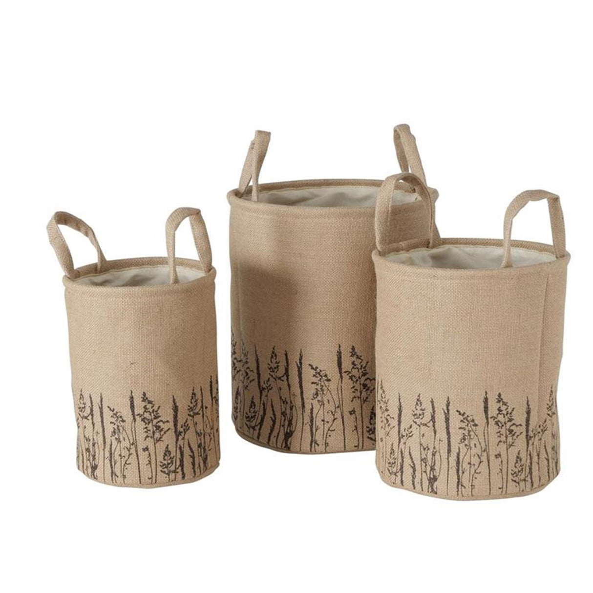 Boltze hjemmekurvesæt graser jute 3-delt h28-30 og 35cm