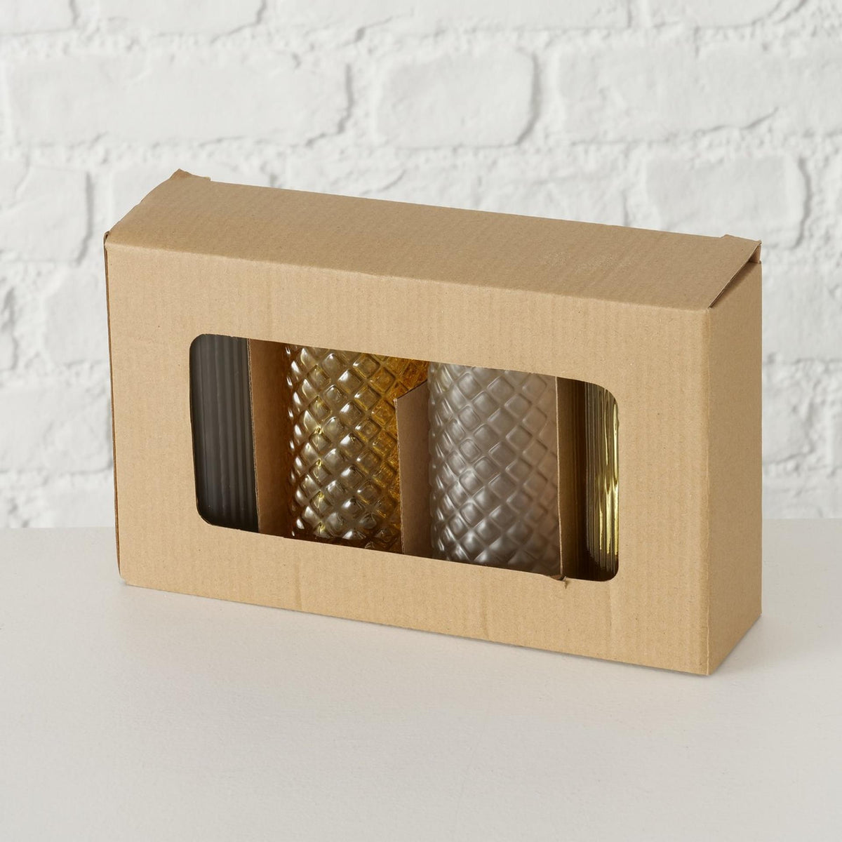 Boltze home vase panja 4-piece set ã˜6xh14cm