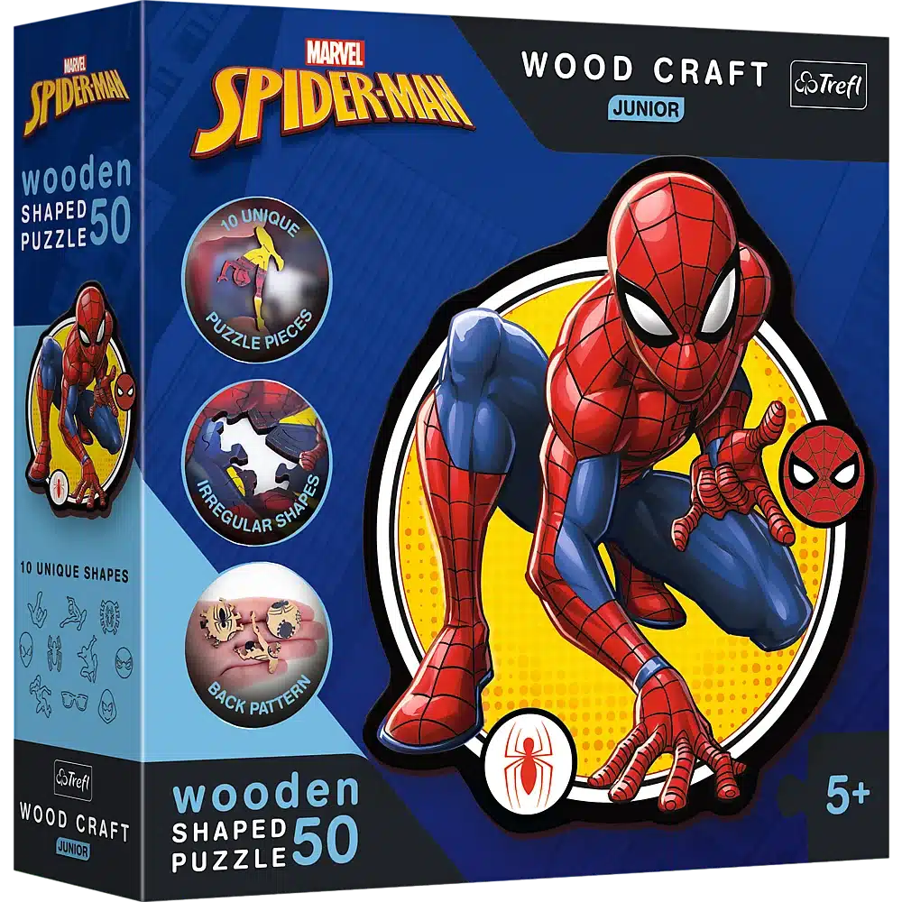 Trefl træ spiderman junior marvel puslespil 50 brikker