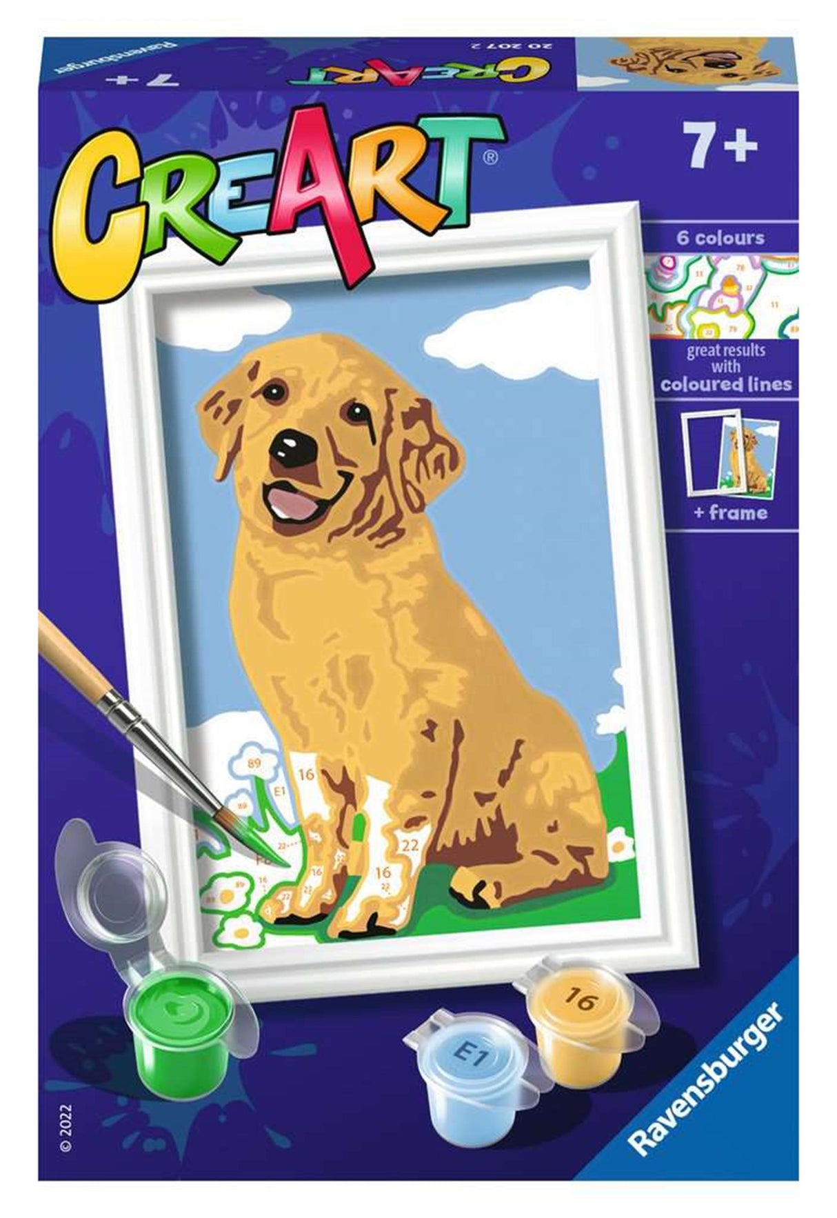 Ravensburger creart venlig retriever - maling efter nummer til børn