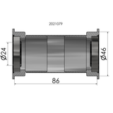 Elvedes bundbeslag adapter Press Fit B386 Shimano 24mm