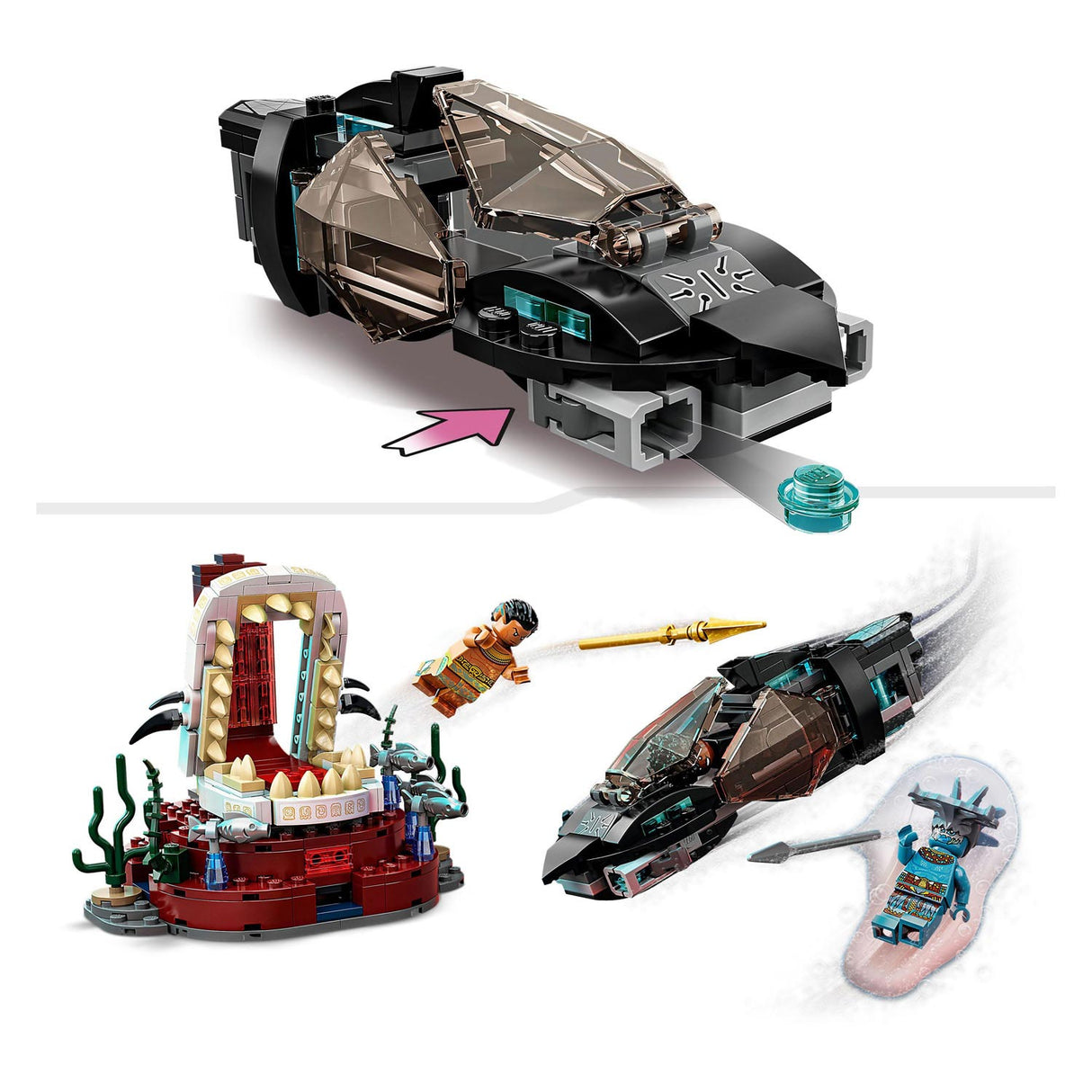Lego marvel - konstruktionslegetøj til kong namors tronrum (76213)