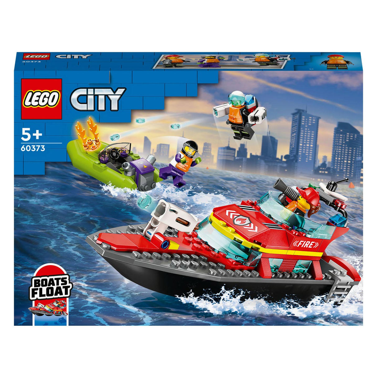 Lego city redningsbåd brandlegetøj til børn - 60373
