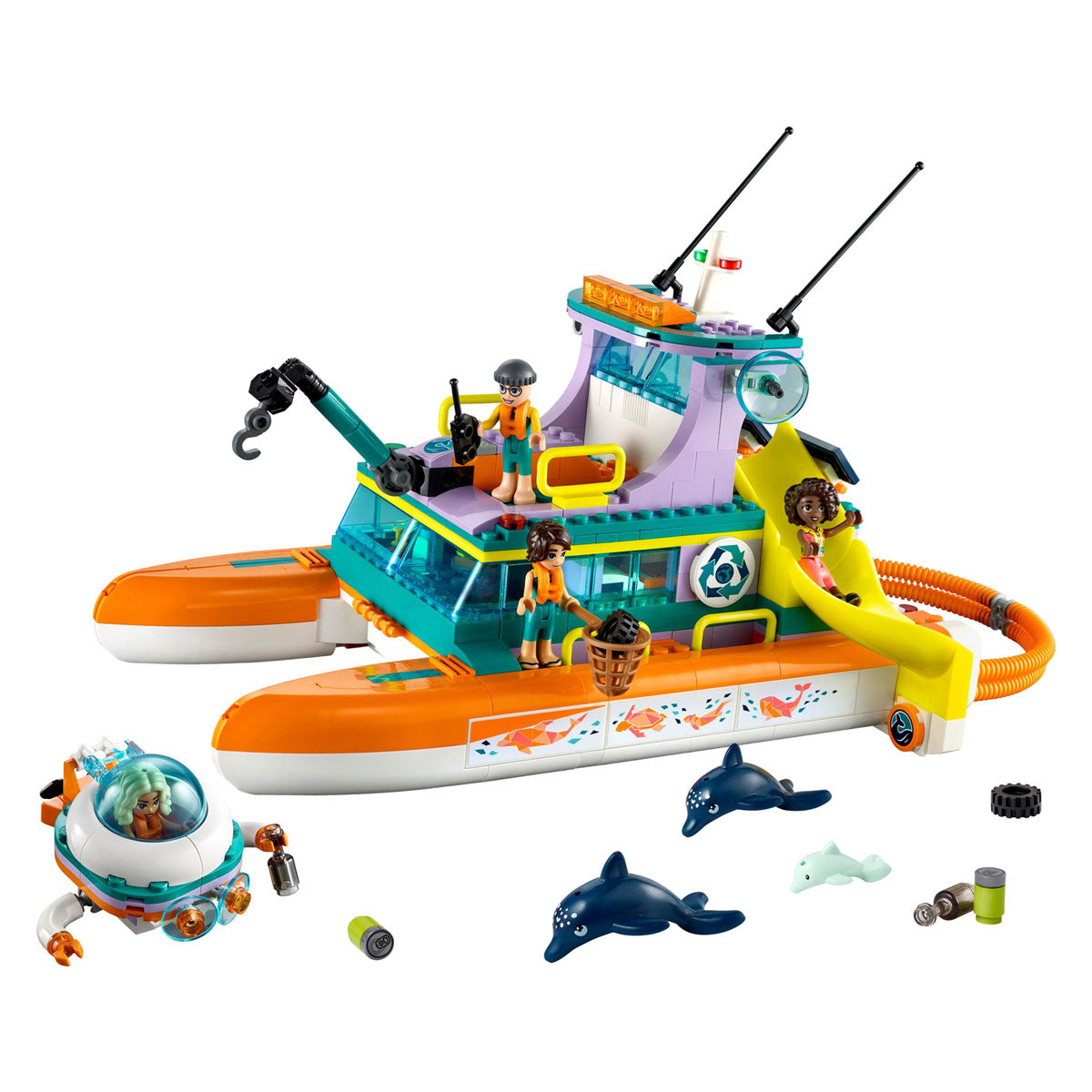 Lego friends - konstruktionslegetøj til søredningsbåd (41734)