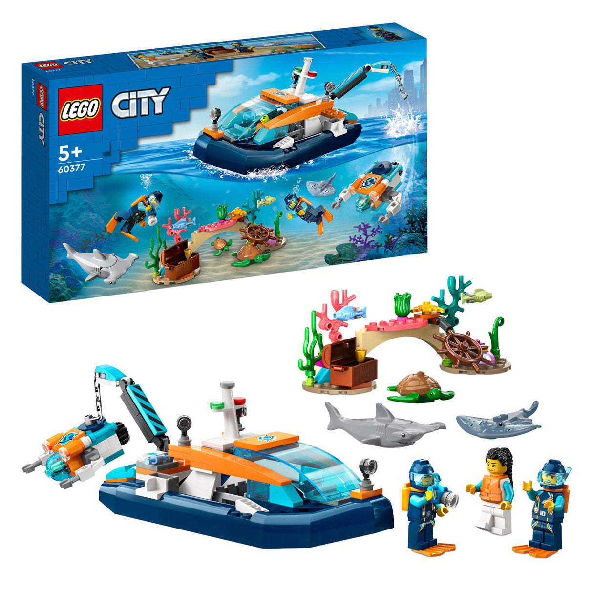LEGO LEGO CITY 60377 RECONNAISSANCE Diving Boat