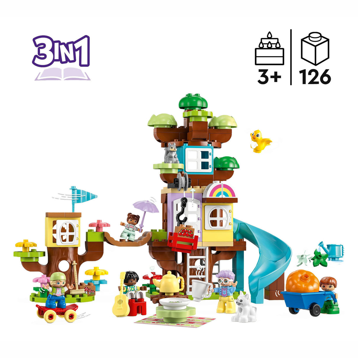 Lego duplo 3-i-1 træhus til småbørns legetøjssæt - 10993