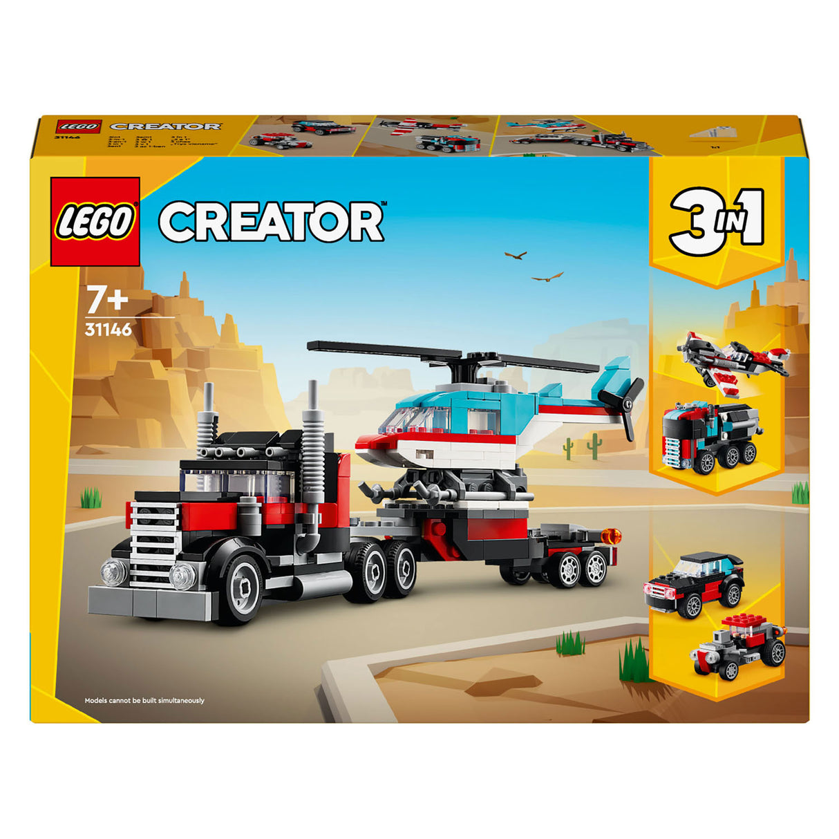 Lego creator 3-i-1 lastbil med helikopter - 31146