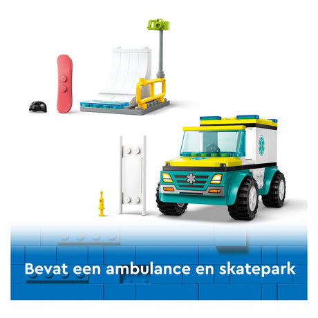 Lego city ambulance og snowboarder - 60403